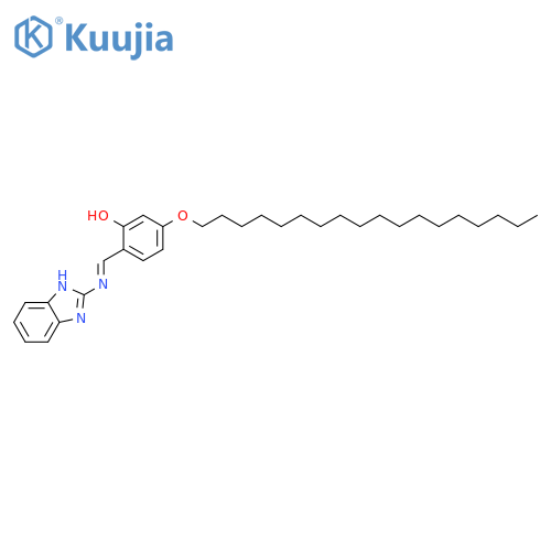 6-{[(1H-Benzimidazol-2-yl)amino]methylidene}-3-(octadecyloxy)cyclohexa-2,4-dien-1-one structure