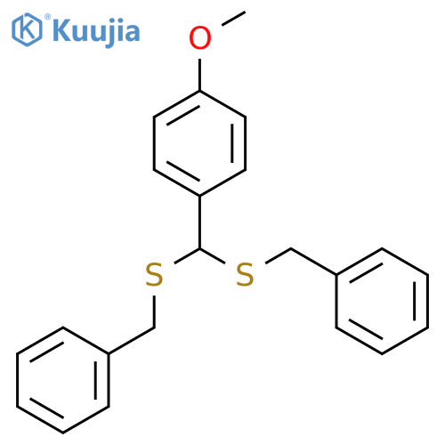 Benzene,1-[bis[(phenylmethyl)thio]methyl]-4-methoxy- structure