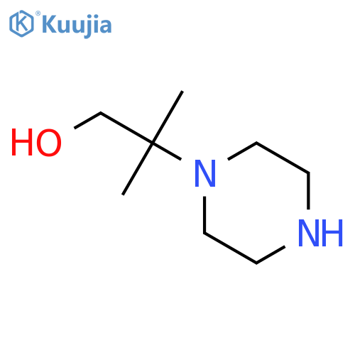 2-methyl-2-(piperazin-1-yl)propan-1-ol structure