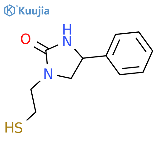 DL-2-Oxo-3-(2-mercaptoethyl)-5-phenylimidazolidine structure