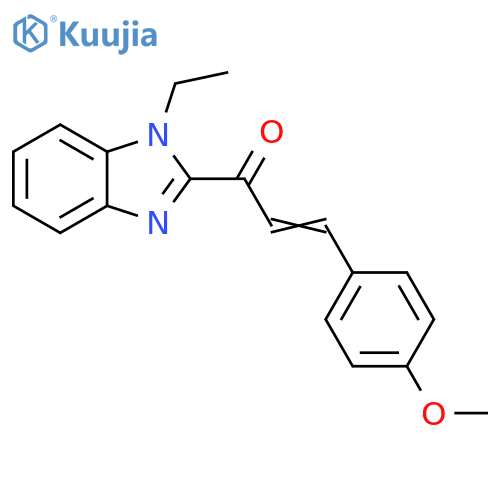 2-Propen-1-one, 1-(1-ethyl-1H-benzimidazol-2-yl)-3-(4-methoxyphenyl)- structure