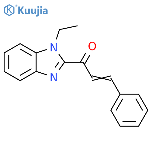 2-Propen-1-one, 1-(1-ethyl-1H-benzimidazol-2-yl)-3-phenyl- structure