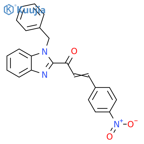 2-Propen-1-one,3-(4-nitrophenyl)-1-[1-(phenylmethyl)-1H-benzimidazol-2-yl]- structure