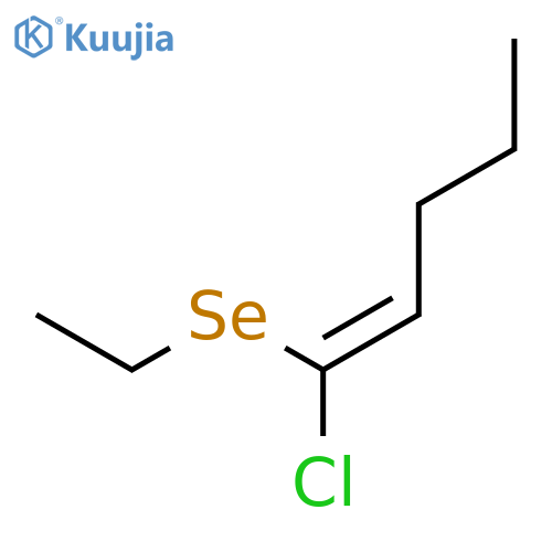 1-Pentene, 1-chloro-1-(ethylseleno)-, (1Z)- structure
