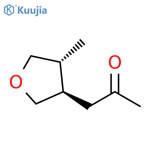2-Propanone,1-[(3R,4R)-tetrahydro-4-methyl-3-furanyl]-, rel- structure