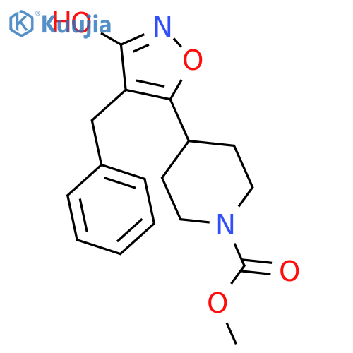 Methyl 4-(4-benzyl-3-hydroxyisoxazol-5-yl)piperidine-1-carboxylate structure