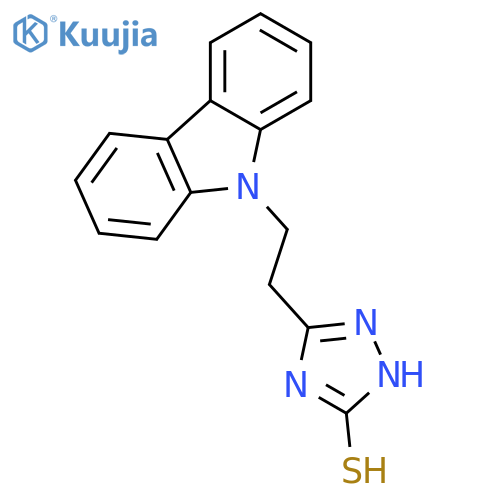 5-2-(9H-carbazol-9-yl)ethyl-4H-1,2,4-triazole-3-thiol structure