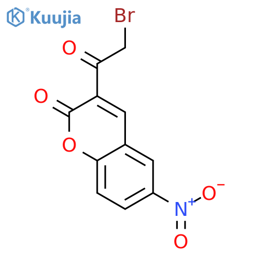 2H-1-Benzopyran-2-one, 3-(bromoacetyl)-6-nitro- structure