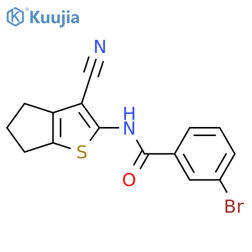 3-bromo-N-{3-cyano-4H,5H,6H-cyclopentabthiophen-2-yl}benzamide structure