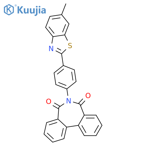 6-[4-(6-Methyl-benzothiazol-2-yl)-phenyl]-dibenzo[c,e]azepine-5,7-dione structure