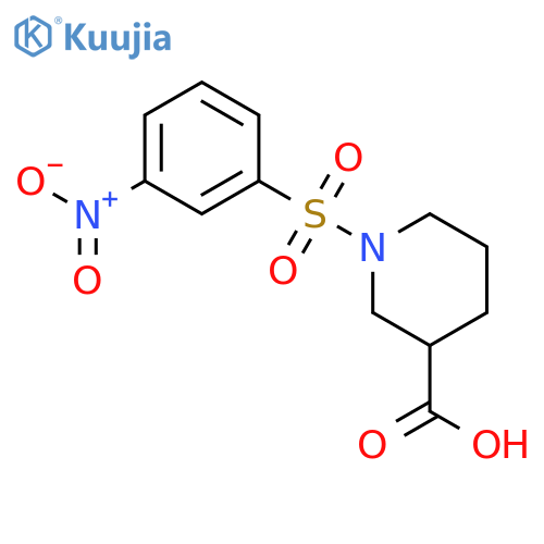 1-(3-nitrobenzenesulfonyl)piperidine-3-carboxylic acid structure