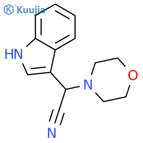 1H-indol-3-yl(morpholin-4-yl)acetonitrile structure