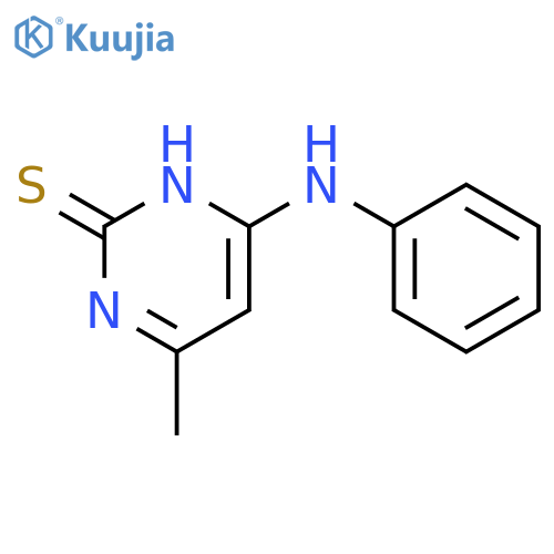 4-methyl-6-(phenylamino)pyrimidine-2-thiol structure