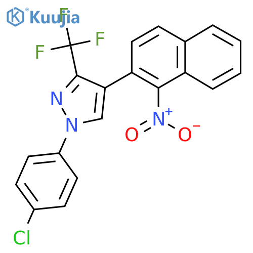 1-(4-CHLOROPHENYL)-4-(1-NITRO-2-NAPHTHYL)-3-(TRIFLUOROMETHYL)-1H-PYRAZOLE structure