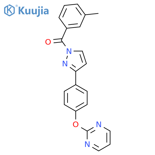 (3-METHYLPHENYL)(3-[4-(2-PYRIMIDINYLOXY)PHENYL]-1H-PYRAZOL-1-YL)METHANONE structure