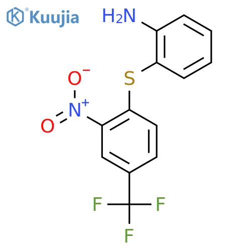 Benzenamine, 2-[[2-nitro-4-(trifluoromethyl)phenyl]thio]- structure