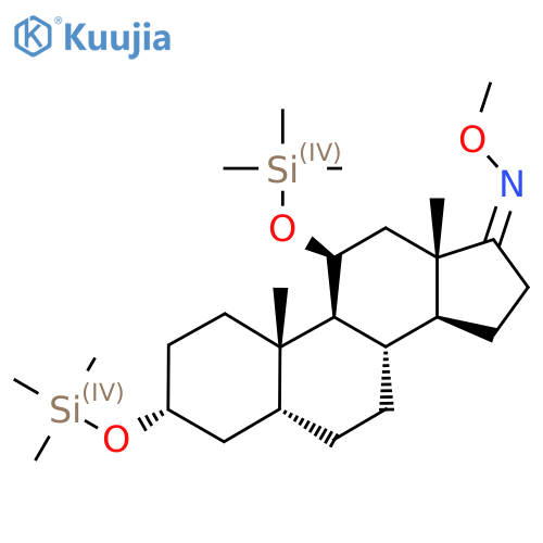 5beta-Androstan-17-one, 3alpha,11beta-bis(trimethylsiloxy)-, O-methyloxime structure