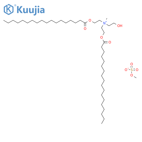 Ethanaminium, N-(2-hydroxyethyl)-N-methyl-2-((1-oxooctadecyl)oxy)-N-(2-((1-oxooctadecyl)oxy)ethyl)-, methyl sulfate (salt) structure