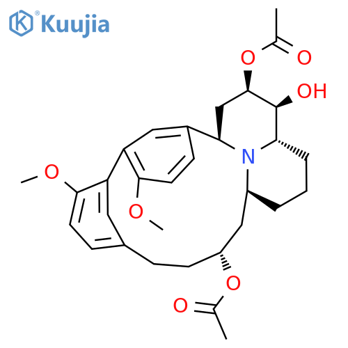[(1R,14R,16S,20S,21S,22R)-22-Acetyloxy-21-hydroxy-5,8-dimethoxy-24-azapentacyclo[14.7.1.12,6.17,11.020,24]hexacosa-2(26),3,5,7,9,11(25)-hexaen-14-yl] acetate structure