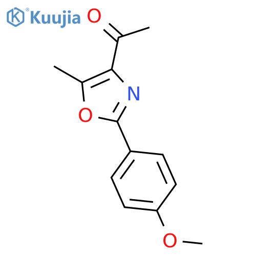 Ethanone, 1-[2-(4-methoxyphenyl)-5-methyl-4-oxazolyl]- structure