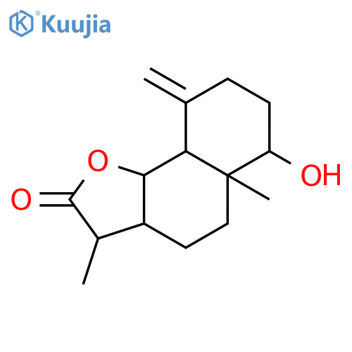 Naphtho[1,2-b]furan-2(3H)-one,decahydro-6-hydroxy-3,5a-dimethyl-9-methylene-, (3S,3aS,5aR,6R,9aS,9bS)- structure
