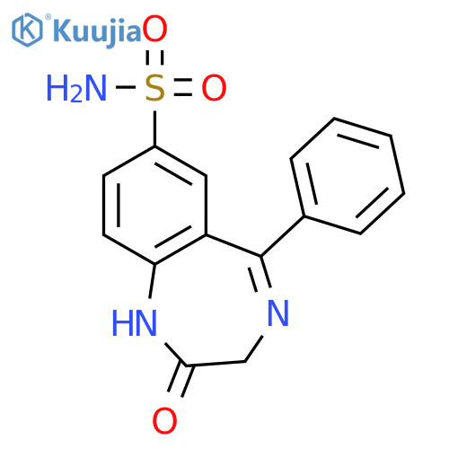 2-oxo-5-phenyl-2,3-dihydro-1H-1,4-benzodiazepine-7-sulfonamide structure