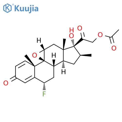 Pregna-1,4-diene-3,20-dione, 21-(acetyloxy)-9,11-epoxy-6-fluoro-17-hydroxy-16-methyl-, (6α,9β,11β,16β)- structure
