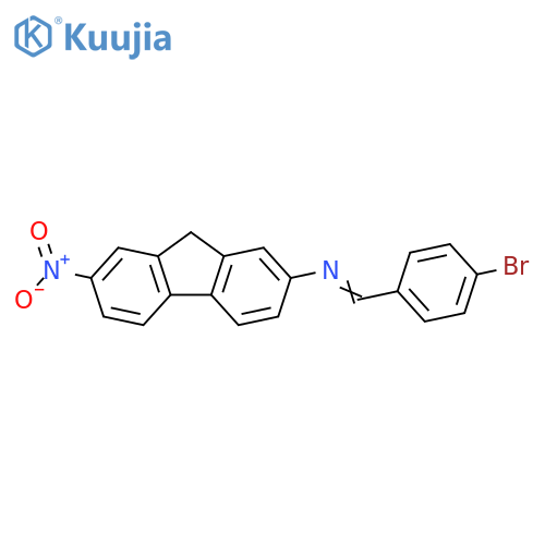 9H-Fluoren-2-amine, N-[(4-bromophenyl)methylene]-7-nitro- structure