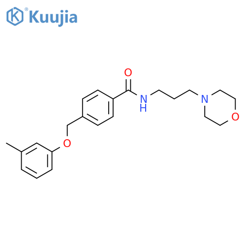 4-[(3-methylphenoxy)methyl]-N-[3-(4-morpholinyl)propyl]benzamide structure