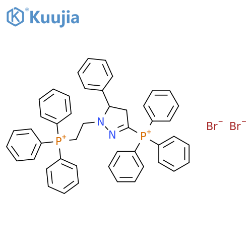 Phosphonium, [4,5-dihydro-5-phenyl-1-[2-(triphenylphosphonio)ethyl]-1H-pyrazol-3-yl]triphenyl-, dibromide (9CI) structure