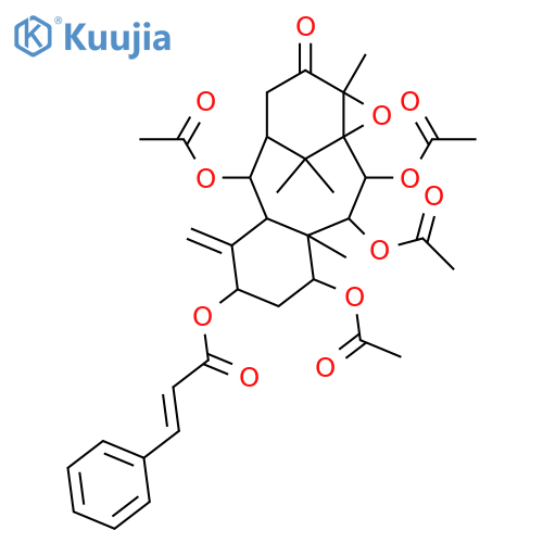 11,12-Epoxy-2,5,7,9,10-pentahydroxy-4(20)-taxen-13-one; (2α,5α,7β,9α,10β,11β,12β)-form, 5-Cinnamoyl, 2,7,9,10-tetra-Ac structure