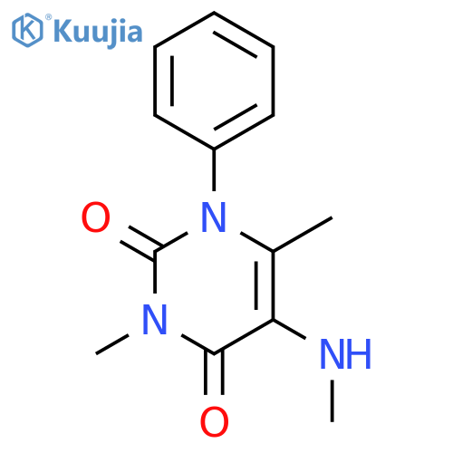 2,4(1H,3H)-Pyrimidinedione, 3,6-dimethyl-5-(methylamino)-1-phenyl- structure
