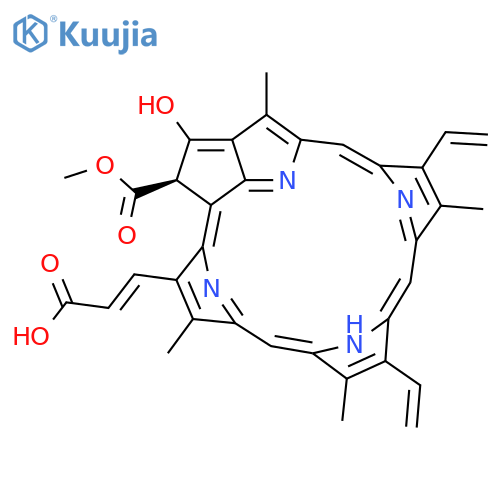(E)-3-[(3R)-11,16-Bis(ethenyl)-4-hydroxy-3-methoxycarbonyl-12,17,21,26-tetramethyl-7,23,24,25-tetrazahexacyclo[18.2.1.15,8.110,13.115,18.02,6]hexacosa-1,4,6,8(26),9,11,13(25),14,16,18,20(23),21-dodecaen-22-yl]prop-2-enoic acid structure