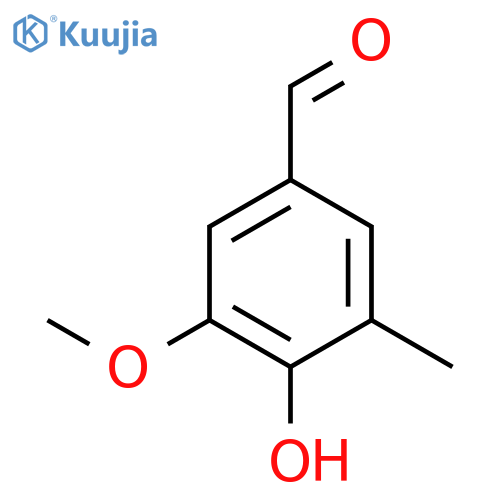 Benzaldehyde, 4-hydroxy-3-methoxy-5-methyl- structure