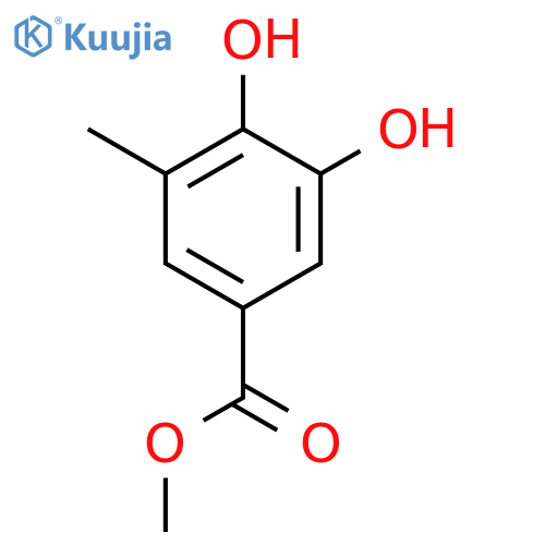 3,4-dihydroxy-5-methyl-benzoic acid methyl ester structure