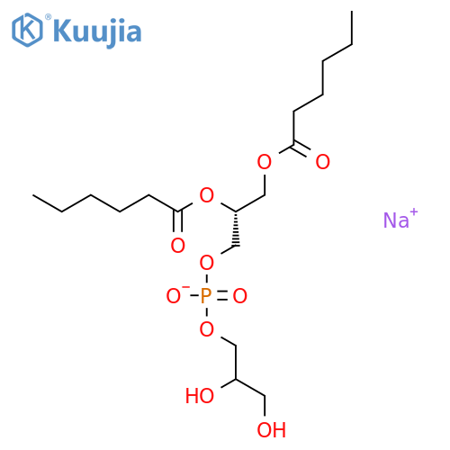 sodium,[(2R)-2,3-di(hexanoyloxy)propyl] 2,3-dihydroxypropyl phosphate structure