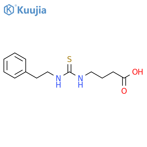 Butanoic acid, 4-[[[(2-phenylethyl)amino]thioxomethyl]amino]- structure