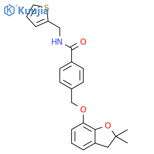 4-{(2,2-dimethyl-2,3-dihydro-1-benzofuran-7-yl)oxymethyl}-N-(thiophen-2-yl)methylbenzamide structure