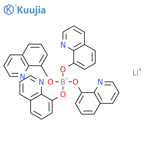 Lithiumtetra(8-hydroxyquinolinato)boron structure