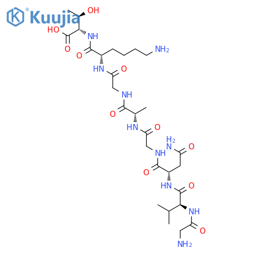 L-Threonine, glycyl-L-valyl-L-asparaginylglycyl-L-alanylglycyl-L-lysyl- structure