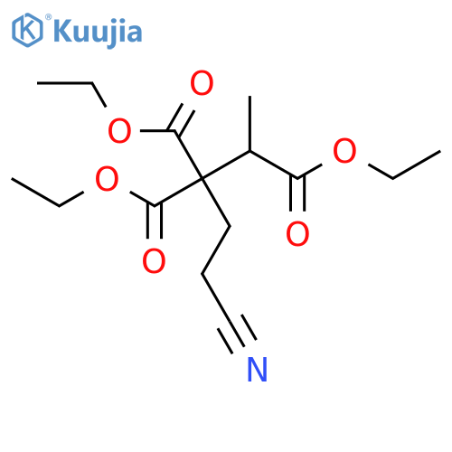 2,3,3-Pentanetricarboxylicacid, 5-cyano-, 2,3,3-triethyl ester structure