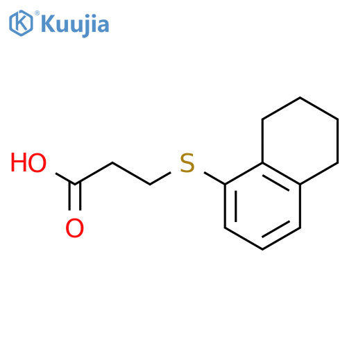 Propanoic acid, 3-[(5,6,7,8-tetrahydro-1-naphthalenyl)thio]- structure