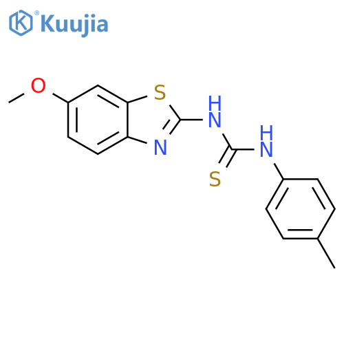 Thiourea, N-(6-methoxy-2-benzothiazolyl)-N'-(4-methylphenyl)- structure