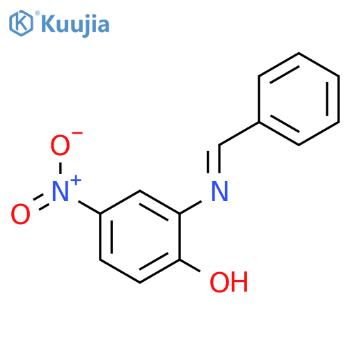 Phenol,4-nitro-2-[(phenylmethylene)amino]- structure