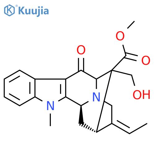 Methyl (1S,14S,15Z)-15-ethylidene-13-(hydroxymethyl)-3-methyl-11-oxo-3,17-diazapentacyclo[12.3.1.02,10.04,9.012,17]octadeca-2(10),4,6,8-tetraene-13-carboxylate structure
