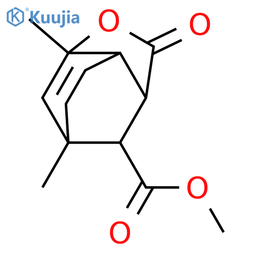 Methyl 1,3-dimethyl-5-oxo-4-oxatricyclo[4.3.1.03,7]dec-8-ene-10-carboxylate structure