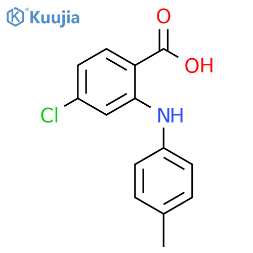 Benzoic acid, 4-chloro-2-[(4-methylphenyl)amino]- structure