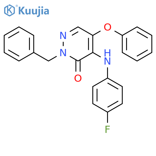3(2H)-Pyridazinone,4-[(4-fluorophenyl)amino]-5-phenoxy-2-(phenylmethyl)- structure