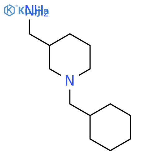 [1-(cyclohexylmethyl)piperidin-3-yl]methanamine structure