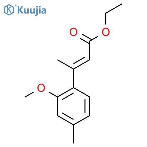 ethyl (2E)-3-(2-methoxy-4-methylphenyl)but-2-enoate structure